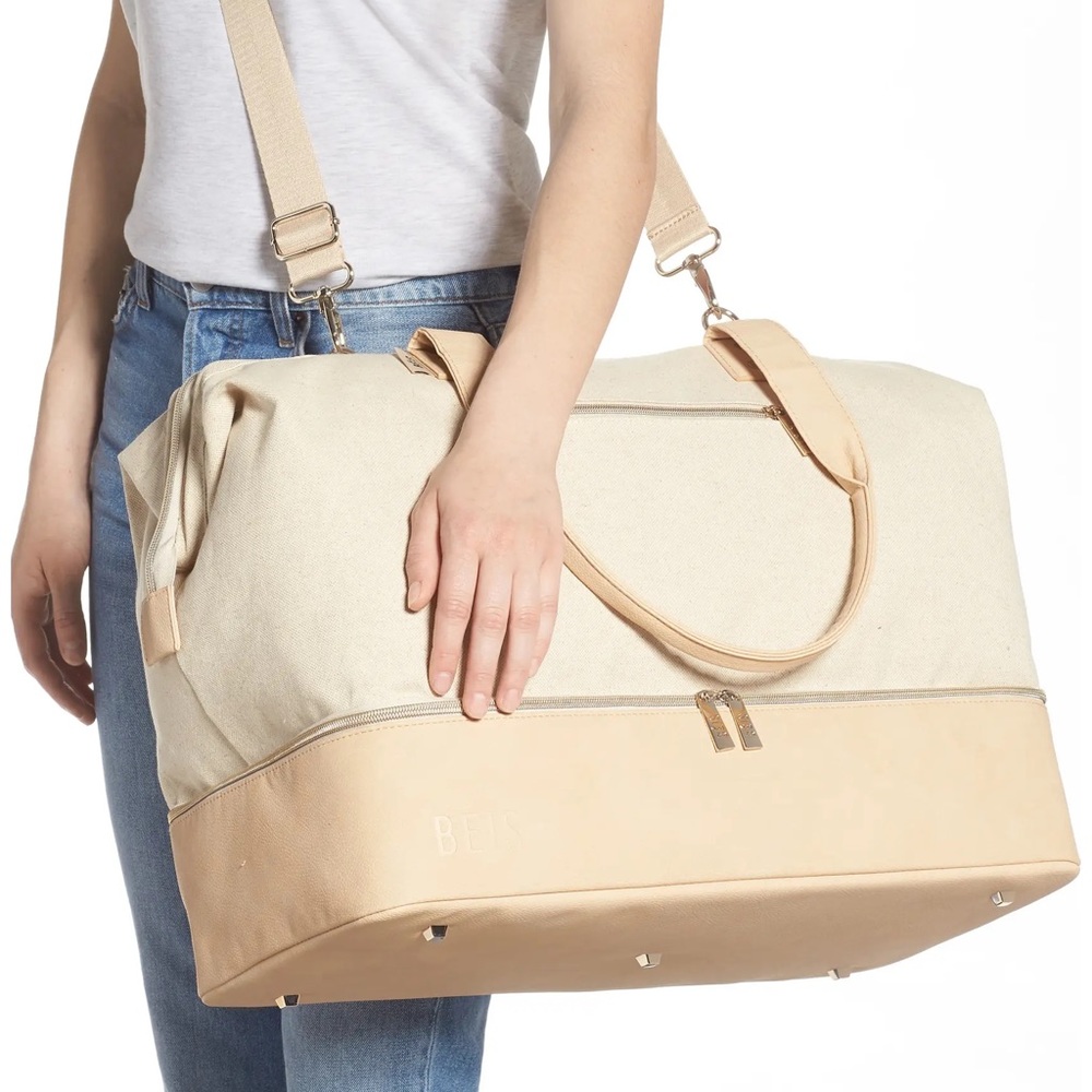 Beis Beige Weekender Travel Bag